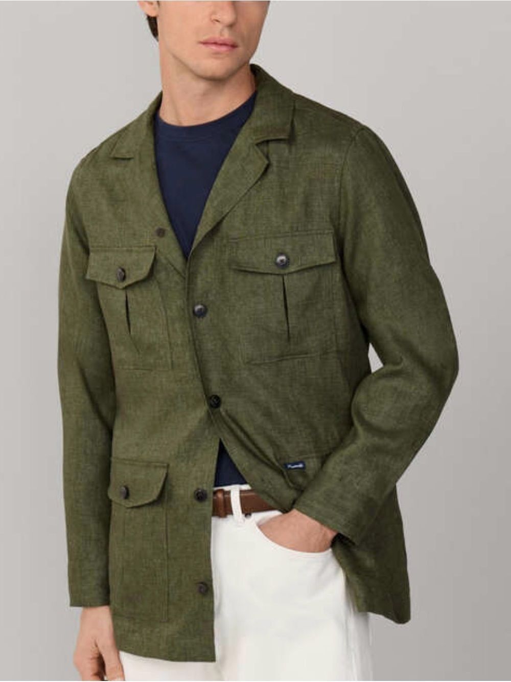Faconnable Olive Green Military Field Jacket